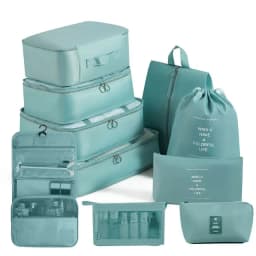 8/9/10/11 Pcs Set Travel Organizer Storage Bags Suitcase Packing Cubes Set Cases Portable Luggage Clothe Shoe Tidy Pouch Folding
