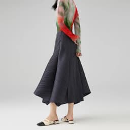 Miyake Pleated Irregular Skirt Designer Casual Elegant High Waisted Pleated Long Solid Color Skirt