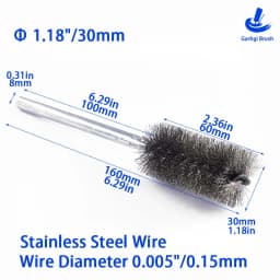 DIY Drill Brushes 50 X 150mm Stainless Steel Wire Tube Brush for Inner Diameter Deburring Polishing Cleaning Rust Removing