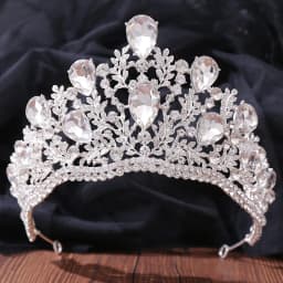 KMVEXO Luxury High Quality Royal Queen Wedding Crown for Women 2022 Large Crystal Banquet Veil Tiara Party Costume Hair Ornament