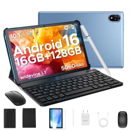 DOOGEE U10 Tablet 10.1" HD Display Android 16 16GB RAM 128GB ROM 5060mAh Large Battery Widevine L1 WiFi6 8MP+5MP Pad PC