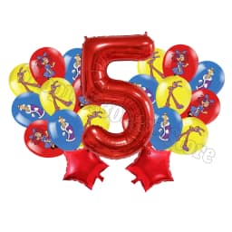 The Amazing Digitals Circus Digit 1-9 Balloons Kids Kawaii Birthday Decoration Baby Shower Gender Reveal Party Supplies Gift New