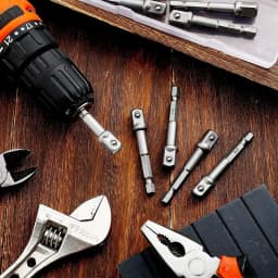 1/4 Hex Shank Square Converter Conversion to Socket Adapter for Impact Drill Wrench Drill Bit Conversion Joint Extension Rod