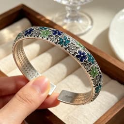 New 925 Sterling Silver Metallic Belt Vintage Punk Bracelet Bangle For Woman Girl Fashion Jewelry Gift Dropship Wholesale