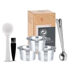 Reusable Stainless Steel Coffee Filters For K-fee Tchibo Cafissimo Caffitaly&Tchibo Machine Refillable Cafe Capsule Pod Tamper