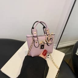2026 Girls Hand-held Small Square Bag 2025 Summer New Classic Children Carrying One-shoulder Messenger Bag. Wallet Keychain