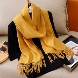 51Color Solid Women Winter Scarf Warm Thicken Cashmere Shawl Outdoor Tassels Pashmina Lady Wrap Windproof Scarves Fashion Luxury