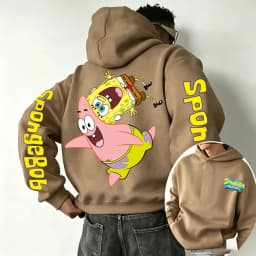 SpongeBob SquarePants and Patrick Star Cartoon Anime 2026 Spring and Autumn Men's and Women's Fashion Sports Hoodies