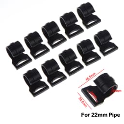 【YY26】10Pcs Outdoor Camping Tent Snap Clip Hooks Black Plastic Lanyard Hooks in 9–25mm Sizes for Awning & Caravan