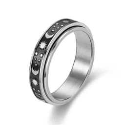 Anxiety Ring Figet Spinner Rings For Women & Men Stainless Steel Rotate Freely Spinning Anti Stress Accessories Jewelry Gifts