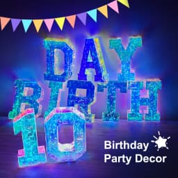 Multicolor Letters LED Night Light Numbers Dual‑Power Light‑Up Battery USB Operated Portable Indoor Decor for Party Wedding Home
