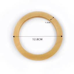 1/2Pc Round D-shaped Wooden Bag Handle Metal Ring Handbag Handles Replacement DIY Purse Luggage Handcrafted Accessories for Bags