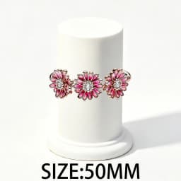 2026 New 925 Silver Sparkling Heart Shaped Rose Sun Moon Women's Seal Ring Display Tool DIY Exquisite Charm Jewelry Gift