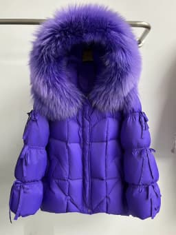Lagabogy 2026 Big Natural Fox Fur Puffer Jacket New Winter Clothes Women Thick Warm White Duck Down Coat Female Real Fur Parker