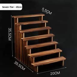 Pure Wood Display Stand Storage Rack Desktop Figurine Bubble Mat Doll Meat Green Plant Multi-layer Staircase Rack