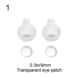 1Set Acrylic Half Round Doll Eyes 8~26mm Transparent Black Eye Patch Safety Eyeball Sticking Mud Clay Toys DIY Doll Accessories