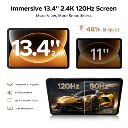 DOOGEE AORLYM P13 Pro Tablet 48GB+256GB Gemini AI 13.4" 2.4K 120Hz Display 12000mAh Large Battery UNISOC T7280 4G Dual SIM Widevine L1 Android 16 Smart Pad