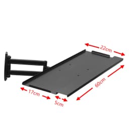Racing emulator aluminum bracket special plate wall-mounted telescopic adjustment handle wireless mouse rotating keyboard holder