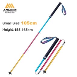 AONIJIE 2pcs Trekking Poles Folding Walking Stick Quick Lock Hiking Cane Carbon Fibers Adjustable Ultralight Walking Pole