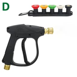 Pressure Washer Gun With Karcher/Nilfisk/Parkside/Bosch Hose Adapter & Quick Connect Nozzle for Car Surface Cleaning