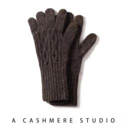 Winter High-Quality 100% Cashmere Knit Touch Screen Gloves Women Soft Warm Stretch Guantes Solid Color Casual Full Finger Guante