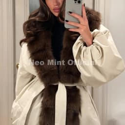 Neo Mint 2026 Winter Luxury Fur Collar Puffer Parka Jacket Women Warm Padded Quilted Coat Iconic Fashion Girls Outerwears
