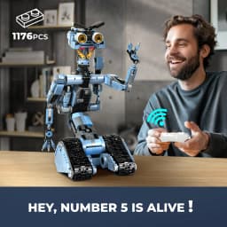 MOC 2026 New Mecha Johnnyed 5 Robot Building Blocks Set Military With Motor For Shorted-Circuit Idea Brick Children Birthday Toy