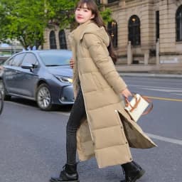 New Female Down Cotton Coat Loose Hooded Parka Overcoat Long Winter Jacket Women Clothes Warm Padded Jackets Oversized Outerwear