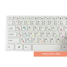 1PCS Russian Transparent Keyboard Sticker Language Letters Black White Label PC Dustproof Laptop Accessories