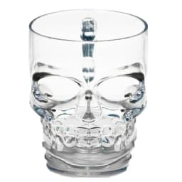 Classical Pirate Partner Beer Cup Crystal Glass Creative Skull Face Bone with Handle Drinking Wine Vodka Essential Bar KTV