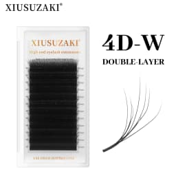 XIUSUZAKI Double Layers W Shaped YY 3D 4D Lashes Extensions C+D Curl 2D YY False Eyelashes Extensions Premade Volume Fans Lashes