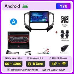 Android Autoradio For Mitsubishi Pajero Sport 3 L200 5 Triton 3 2015- 2019 Car Radio Carplay GPS Navigation Stereo Player WIFI