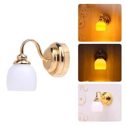 1PCS 1/6 1/12 Scale Dollhouse Lights Miniature LED Wall Sconce Lamp Battery Operated With ON/OFF Switch Lighting Accessories