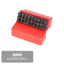 QJH Number Stamp (0-9) Letter Stamp Set (A-Z) Punch Perfect for Imprinting Metal Stamping Kit, Plastic, Wood, Leather 2-12.5MM