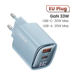 Toocki 33W GaN USB C Charger Digital Display Fast Charging Type C Charger for iPhone 15 14 13 12 Samsung Galaxy S23 S22 Xiaomi