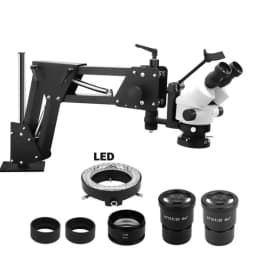Adjustable Continuous Zoom Stereo Microscope 7X-45X Bench Bracket for Laboratory Jewelry Mobile Phone Repair And Setting Stone