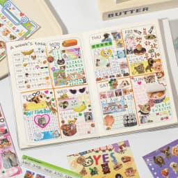 Cute Pets Theme Sticker Book 30 Sheets/Bag with Ring Binding for Scrapbooking DIY Collage Material Background Decoration