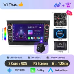 Junsun 7" Android Car Radio For Opel Astra H G J Zafira B Corsa C D Antara Vectra Vivaro Wireless CarPlay Android Auto GPS Navigation Multimedia Player IPS Touch Screen WiFi 4G DSP RDS Bluetooth FM AM SWC DAB Autoradio Stereo Head Unit 2DIN