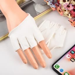 Black Pu Leather Half Finger Gloves Gothic Punk Rock Lolita Harajuku Stage Performance Cosplay Party Fingerless Women Gloves