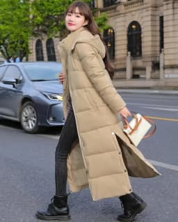 New Female Down Cotton Coat Loose Hooded Parka Overcoat Long Winter Jacket Women Clothes Warm Padded Jackets Oversized Outerwear