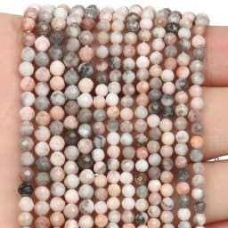 Natural Pink Opal Stone Beads Faceted 2mm 3mm 4mm Round Loose Beads Diy Bracelet Necklace Jewelry Making Accessories