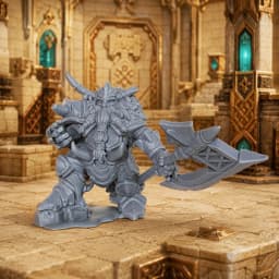 28mm Dwarf Commanders Miniature Set, Fantasy Tabletop Roleplay Gaming Figures, Detailed Armored Dwarf Leader Characters, TTRPGs