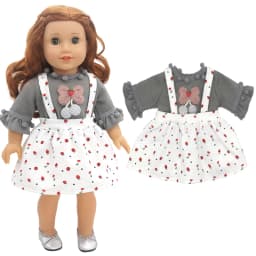 18 Inch Girl Doll Clothes Red Winter Coat Toys Doll Outfits Baby Girl Birthday Gifts