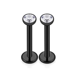 1-16pcs 16G Stainless Steel Lip Rings Studs Medusa Labret Monroe Tragus Helix Cartilage Forward Earrings Piercing Jewelry Black