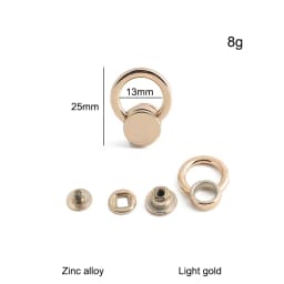 10/30/100PCS Metal Leaf Shape Bag Anchor D-ring For DIY Leather Shoulder Handbag Straps Hanger Hooks Connector Clips Accessories