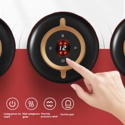 Smart Electric Cupping Massager with Heat & Remote Control Home Red Light Vacuum Suction Jars Circulation Muscle Relax 12 Level