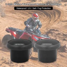 Herdio 3'' 2PCS Waterproof Marine Speakers Full Range Audio Motorcycle Speaker Stereo System With MAX Power 140W For Boat UTV