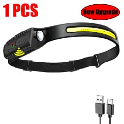 LED Sensor Headlamp Camping Search Light Head Flashlight USB Rechargeable Powerful Lamp Front Lanterns Headlights 6 Styles