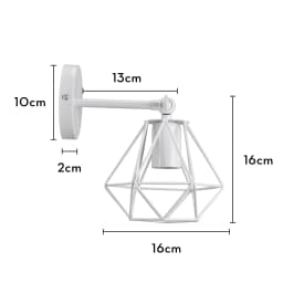 Industrial Loft LED Wall Lamp Lampshade Vintage Cage Wall Light Wall Sconce Fixture for Bedroom Living Room Home Indoor Lighting