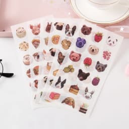 6 Sheets/pack Kawaii Washi Stickers Flower Leaf Food Decorative Stickers For The Diary Paper Sticker Label Korean Stationery
